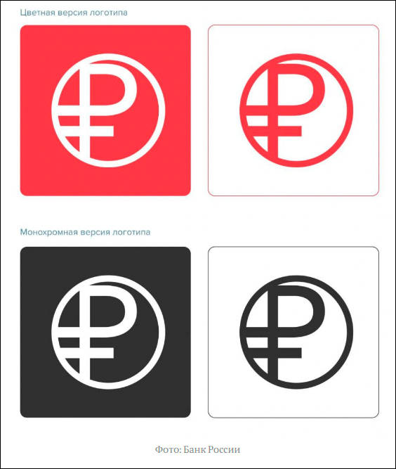 Логотип цифрового рубля.